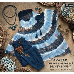 Plus Size Tie Dye Boho India Top Paisley Light Weight Yoga Animal Kingdom Ethnic